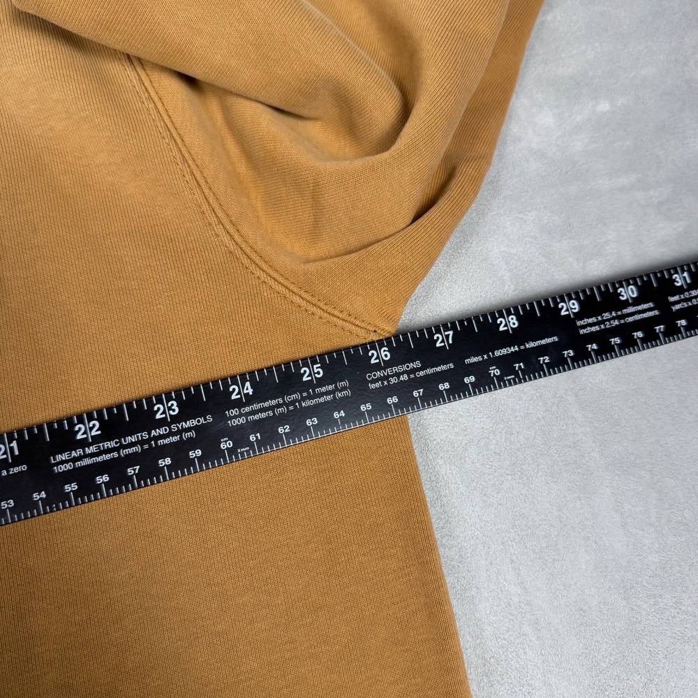 Y2K Mens Carhartt Distressed Midweight Hooded Sweatshirt Brown L Tall - Picture 6 of 7